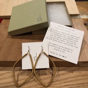 Jill Michael 22k gold plated disc bead earrings